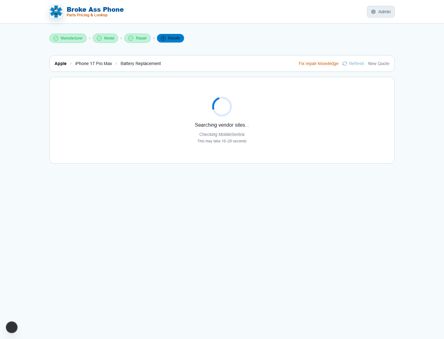 Broke Ass Phone software: searching vendor pricing